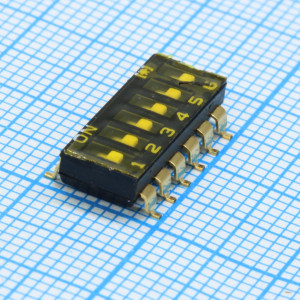 DS1040-02-06SBWR, Переключатель DIP 6 групп 25 мА (SMТ)
