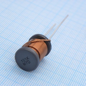 MCDR1419NP-101K, Силовая индуктивность 100uH ±10% 3.2A 0.082Om радиальная без магнитного экрана