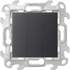 Выключатель 3-кл. 1п 2мод. СП 24 10А IP20 механизм графит 2450391-038