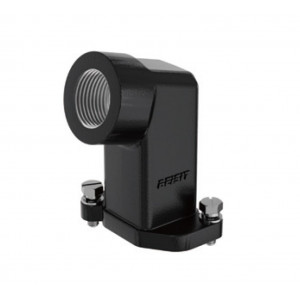 Крышка разъема HPR3A-SO-2B-M25, Крышка разъема на кабель, типоразмер 3A, без уплотнителя, 1 отверстие с резьбой для кабельных вводов M25x1,5, с боковым расположением, винтовая фиксация разъемного соединения, материал корпуса: алюминиевый сплав