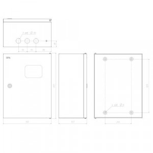 Корпус металлический ЩУ 3-1-0 76 У1 395x310x155 IP54 NO_SIMPLE_STM_SHU-3/1-0 Б0046704