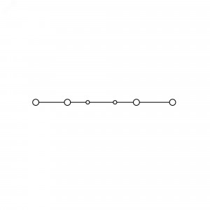 Клемма проходная, винтовой зажим, 4 точки подключения, 2.5 кв.мм, серая TUR-2.5-QUATTRO
