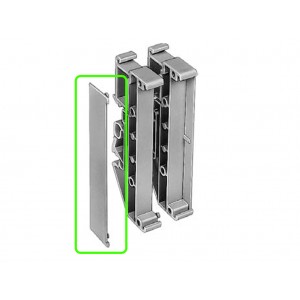 Корпус WEB 1002: 07.310.9653.0, Концевая крышка корпуса для РЭА, ширина: 1 мм , пластик, цвет: серый, серия wiebox WEB 1002