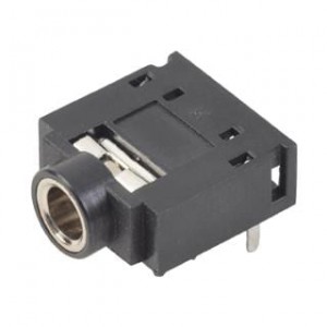 SJ1-3525NG-GR, Телефонные разъемы audio jack, 3.5 mm, rt, stereo, through hole, 2 switches, isolated ground, green