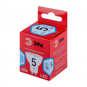 Лампочка светодиодная RED LINE LED MR16-5W-840-GU10 R GU10 5 Вт софит нейтральный белый свет Б0050689