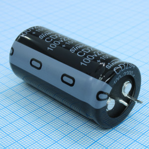 LHF222M2A2550CZVG2S00, Конденсатор алюминиевый электролитический 2200мкФ 100В ±20% (25 X 50мм) защелкиваемые выводы 10мм 1850мА 2000час 105°C россыпь