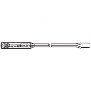 AB6N2-GC14KA143E/37C, Thermistors - NTC Chip in Glass +/-.5% #38AWG Ni Thermistor