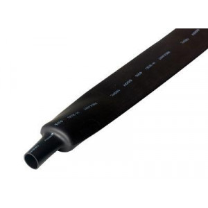 Трубка термоусадочная ТУТ нг 25,0/12,5 черная, термоусаживаемая трубка в метровой нарезке, не поддерживает горение