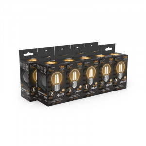 Лампа светодиодная филаментная Black Filament 13Вт P45 шар 2700К тепл. бел. E27 1100лм 105802113