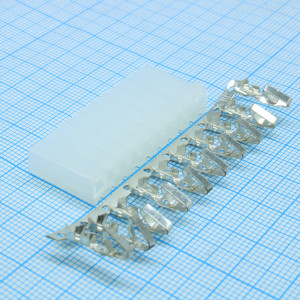 PHU-10 PITCH 3.96 MM + TERMINALS, Розетка кабельная шаг 3.96, 10 контактов, требуются контакты
