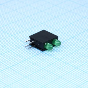 L-7104EB/2GD, Светодиодный модуль 2LEDх3мм/зеленый/568нм/10-25мкд/40°