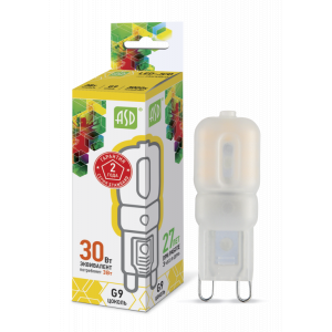 Лампа светодиодная LED-JCD-standard 3Вт 230В G9 3000К 270Лм 4690612003764