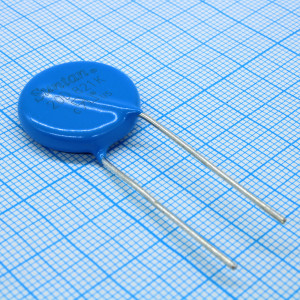 TSV20D821K, Варистор 510Vac/670Vdc, 6500A, 820V(1mA), 1W, прямые радиальные выводы, шаг 10мм, россыпь