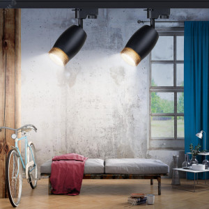 Трековый светильник TR51 - GU10 BK однофазный под лампу GU10 матовый черный Б0054164