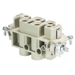 Розеточная контактная вставка POW BUS 4/2 FA DB AG, Розеточная контактная вставка, винтовая фиксация, 4/2 полюса + PE, типоразмер 16B, 400/690V, 82/16A, сечение обслуживаемых проводников 2,5-16 мм кв., тип покрытия контактов: серебро