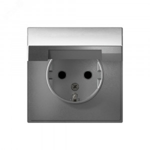 Розетка ArtGallery 16А IP20 с заземл. защ. шторки с крышкой механизм алюм. SE GAL000346