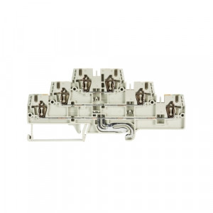 Этажная клемма WKFN 2,5 E3/D/D/SL/35, Этажная клемма, 3 этажа, L-L-PE, нижний ряд с заземлением, тип фиксации провода: пружинный, номинальное сечение: 2,5 мм кв., 20A, 500V, ширина: 5 мм, цвет: серый, тип монтажа: DIN35