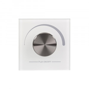 Панель Rotary SR-2836N-B-RF-IN (220V, DIM) 022516, Встраиваемая стеклянная поворотная панель для с/д одноцветных лент. Управление по радиоканалу. Питание - 100-240V AC. Работает вместе с контроллером SR-1009x.