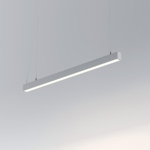 Светильник SP-LINE-HANG-4970-L970-41W Day4000 (RAL9006, 120 deg, 230V) IP33 049577, Светильник ЛИНИЯ из  профиля SL-LINE-4970-2000 ANOD, цвет Day4000K  (Лента в 3 ряд(а)), световой поток - 2727 Лм. Длины сторон(ы) 970 мм, сечение - 49x70 мм. Способ установки - подвесной 2 м. Степень защиты IP33. Мощность 41 Вт, питание 176-264 В. В компл
