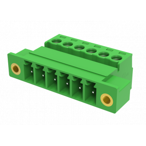 Вилочный разъем на кабель MC-PB3.81H02C-I-0001, Вилочный разъем, прямой, на кабель, шаг: 3.81 мм, 2 полюса, фиксация провода винтовая, исполнение: с упорами для защелок, 160V, 8A, цвет: зеленый