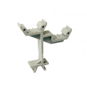 Держатель маркировки UJ5 4-2/ZB, Держатель маркировки, 2 слота для шильдиков, для клемм 1,5 мм кв., цвет: серый тип монтажа: в гнездо для маркировки