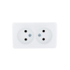 Розетка 2-м ОП Viola 16А IP20 без заземл. бел. 751-0200-128
