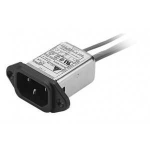 03GEEW3E, Модули подачи электропитания переменного тока IEC Connector Filter, High Performance, 115/250VAC, 3A, Screw Mounting, N/A-Wire