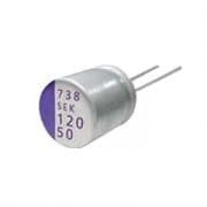 50SEK120M, Aluminum Electrolytic Capacitors - Radial Leaded 50V 120uF 20mOhms SMD 10x13mm