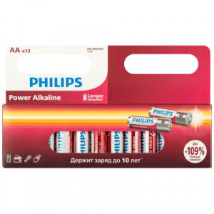 Элемент питания алкалиновый AA/LR6 1.5В Power (блист. 12шт) Philips Б0064661
