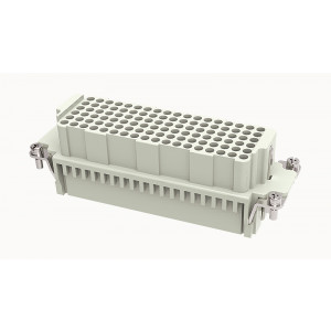 Розеточная контактная вставка DDD-108-FC, Розеточная контактная вставка, обжимная фиксация, 108 полюсов + PE, типоразмер 24B, 250V, 10A, (обжимные контакты поставляются отдельно)