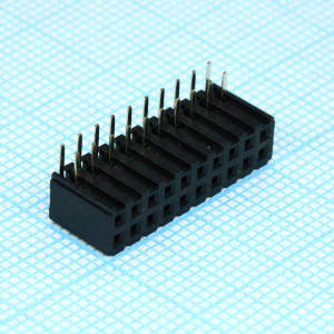 DS1026-13-2X8S8BR, Разъем на плату угловой (розетка) 2х8 контактов шаг 2 мм