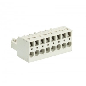 Розетка Wiecon 8513 BFK/ 8 TOP OB, Розеточный разъем, прямой, на кабель, шаг: 3.5 мм, 8 полюсов, фиксация провода пружинная, исполнение: без маркировки, 250V, 8А, цвет: серый