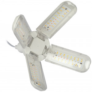 Фитолампа для растений светодиодная FITO-36W-Rа90-E27-FOLD 4-х лепестковая полного спектра 36 Вт Е27 Б0061430