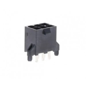 462070006, Корпус разъема,  Вилка, 6 конт.(2х3) шаг 4.2 мм Серия Mini-Fit, монтаж на печатную плату 1.57 мм