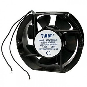 RQA 172X150X50HSL 220VAC, Вентилятор 220В AC, 2200об/мин., 172х150х50мм, 255 м3/час, 42 дБ, подшипник скольжения, тип вывода - провод