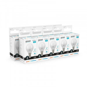 Лампа светодиодная Elementary 10Вт P45 шар 4100К нейтр. бел. E14 730лм 53120