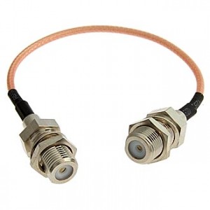 F-KY-1.5-316-15CM-F-KY-1.5, Разъем высокочастотный, кабельная сборка F гнездо - F гнездо, длина 15см