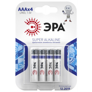 Батарейки LR03-4BL SUPER Alkaline (120/960/38400) C0038451