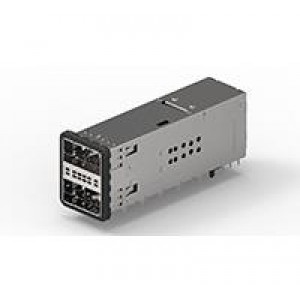 2227224-1, Соединители для ввода/вывода zQSFP+ STACKED RECPT ASSY 2X1