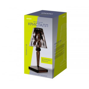 Светильник светодиодный настольный CTL1-USB 3Вт 120лм 5В 2SMD IP20 диммер: 2700-3000К/4000-4500К/6000-6500К ночник черн. кристалл акрил 5040908