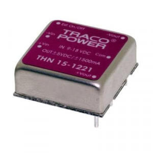 THN 15-1221, Преобразователь DC/DC на печатную плату вход 12В двуполярный выход 5В/-5В 1.5A/-1.5A 15Вт 6-Pin
