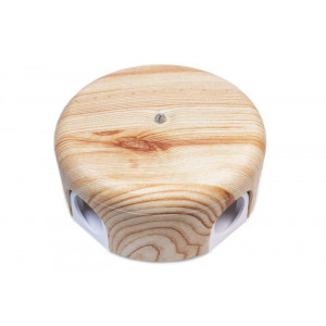 Коробка распределительная d78мм ЛИЗЕТТА (в копмл. 4 кабельных ввода) ABS-пластик карельская сосна B1-521-13-K