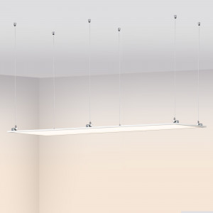 Панель IM-S300x1200-40W Warm3000 (WH, 120 deg, 230V) 023155(2), Светодиодная панель с торцевой заcветкой. Мощность 40 Вт, св. поток 3600 лм, 90 лм/Вт, теплый 3000 K, CRI>80, угол 120°, напряжение питания 230 В. Белый квадратный корпус из алюминия, экран PS, LGP PMMA, степень защиты IP40. Размер (ДхШхВ) 1195х295х10,4 м