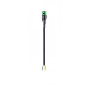 Соединитель RST20I3K1B- 15 96.232.1035.7, Кабельная сборка, оконеченная розеточным разъемом RST20i3, и свободным концом, 3 полюса, длина кабеля: 1 метр, сечение жил кабеля: 3х1,5 мм.кв., номинальные характеристики: 250/400V+PE, 16А, цвет контактных вставок: зеленый, цвет кабеля: черный
