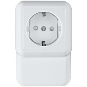 ПРИМА О/У РОЗЕТКА с зазем. со шт. ПЛИНТУСН.МОНТ.ПЛ.16А 250В, БЕЛЫЙ,опт.уп.Россия C3(2) RA16-003-2M-B