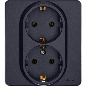 Розетка Inspiria 16А 250В 2х2P+E немецк. стандарт антрацит Leg 673753