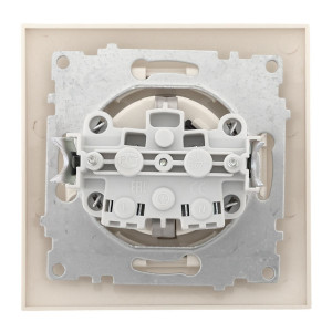 Розетка 1-м СП Валенсия 16А с заземл. с крышкой защ. шторки крем. PROxima EWV10-124-20