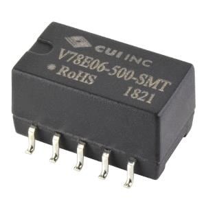 V78E09-500-SMT-TR, Преобразователи постоянного тока в постоянный без изоляции 12-36Vin 9V 500mA SMT TR Non-Iso
