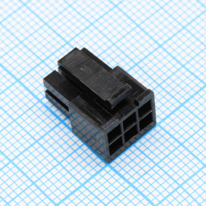 L-KLS1-XM1-3.00-2X03-MH, Корпус разъёма 2х3 контакта шаг 3мм