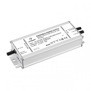Блок питания ARPV-UH12100-PFC-0-10V (12V, 8.3A, 100W) 028454, Диммируемый источник напряжения по стандарту 0/1-10 В с гальванической развязкой для светодиодных изделий. Входное напряжение 120-240 VAC. Выходные параметры: 12 В, 8.3 А, 100 Вт. Встроенный PFC >0,9. Герметичный алюминиевый корпус IP 67.